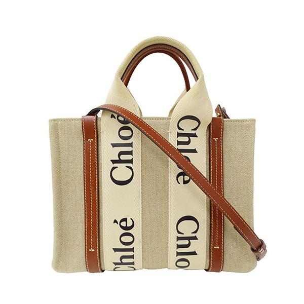 Chloe クロエ ウッディ スモール トートバッグ 2way キャンバス Chloe（クロエ） バッグ レディース ブランド ハンドバッグ ショルダー
