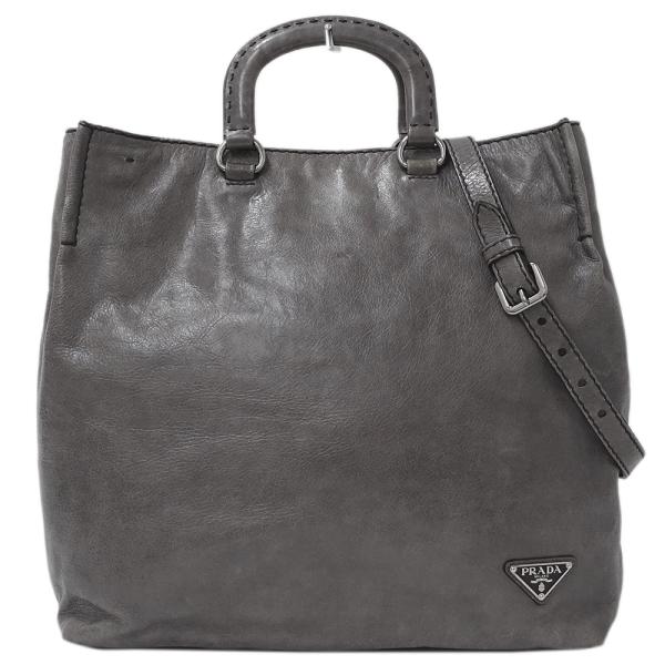 プラダ　鹿革　2way バック　グレー PRADA（プラダ） バッグ レディース メンズ ブランド ハンドバッグ