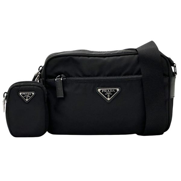 PRADA ボディバッグ テスートナイロン 三角ロゴ 黒 PRADA プラダ テスート ナイロン ショルダーバッグ ブラック 黒 三角