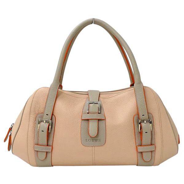 ロエベ　LOEWE ハンドバッグ　キャメル×ピンク　センダ LOEWE（ロエベ） バッグ レディース ブランド ハンドバッグ トート