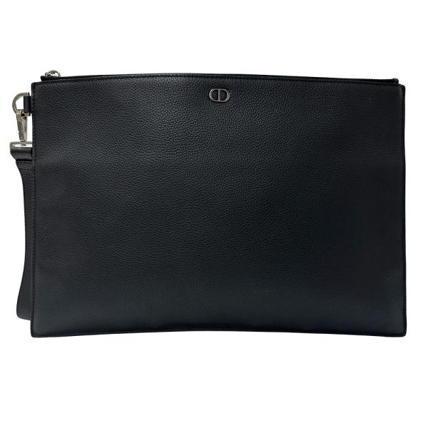 【新品級】 クリスチャンディオール クラッチバッグ ブラック レザー Christian Dior（クリスチャン・ディオール） ディオール Dior バッグ