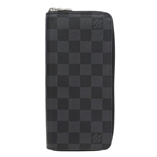 美品メンズ ルイヴィトン ジッピーウォレット長財布ダミエ グラフィット LOUIS VUITTON（ルイ・ヴィトン） 財布 メンズ ブランド 長財布 ダミエ