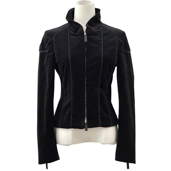 GUCCI グッチ レディース ブルゾン ジャケット サイズ40 Mサイズ 黒 GUCCI（グッチ） ジャケット レディース ブランド コットン スエード