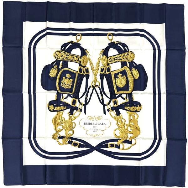 HERMES（エルメス） スカーフ カレ90 BRIDES de GALA 式典用馬勒