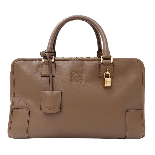 【美品】ロエベ アマソナ36 ベージュ レザー アナグラム ハンドバッグ LOEWE（ロエベ） バッグ レディース ブランド ハンドバッグ アナグラム