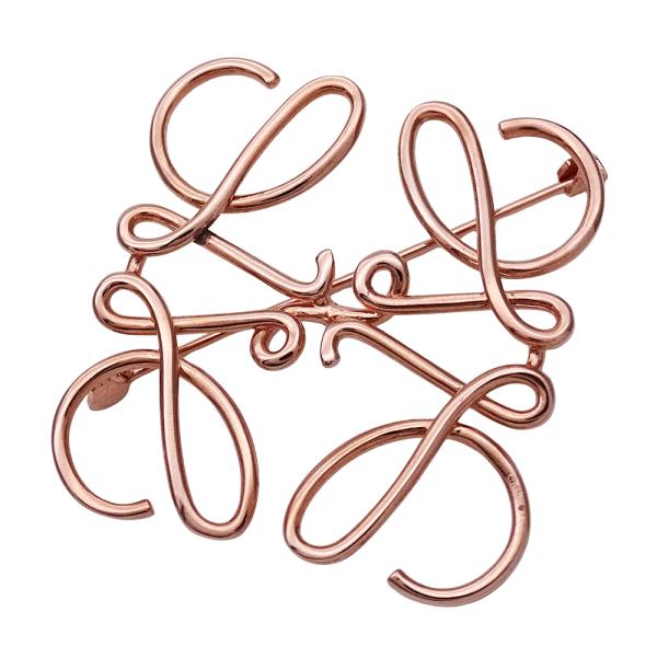 LOEWE（ロエベ） ブローチ レディース ブランド アナグラム ピンク