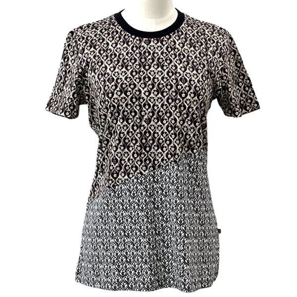 ルイ・ヴィトン LOUIS VUITTON Tシャツ レディース ブランド 半袖Ｔシャツ コットン ブラウン L フラワー おしゃれ 【中古】 LOUIS VUITTON（ルイ・ヴィトン） LOUIS VUITTON Tシャツ レディース