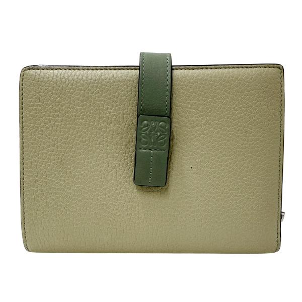 LOEWE(ロエベ) 2つ折り財布 バーティカル ウォレット ミディアム ネイビー×黒 レザー LOEWE（ロエベ） 財布 レディース ブランド 二つ折り財布 レザー