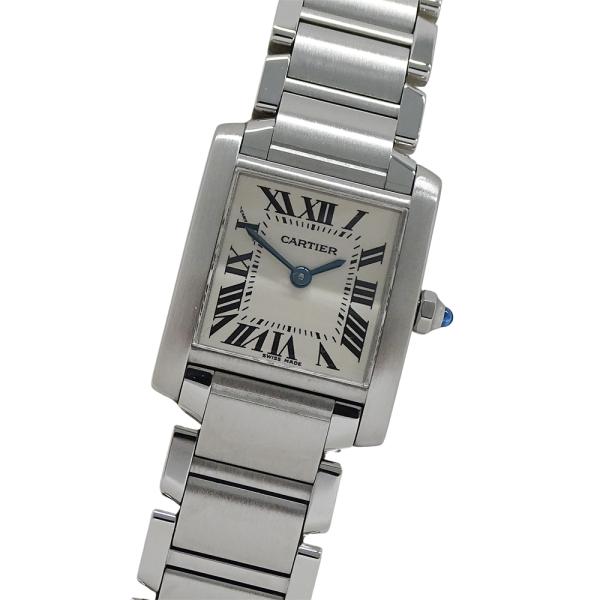 カルティエ Cartier タンク フランセーズ SM W4TA0008 アイボリー ステンレススチール クオーツ レディース 腕時計 カルティエ Cartier タンク フランセーズ SM W4TA0008 アイボリー
