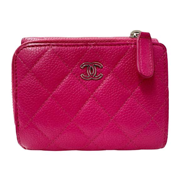 CHANEL（シャネル） 財布 マトラッセ 三つ折り財布 キャビアスキン
