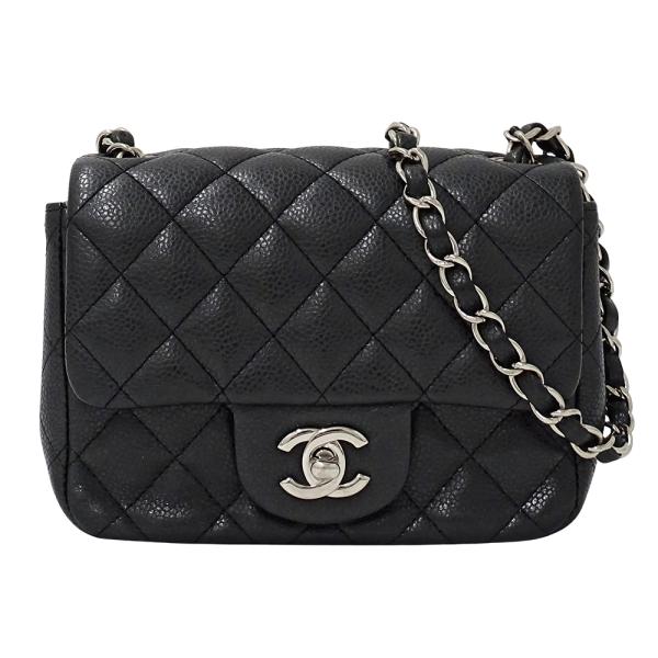 シャネル ミニ マトラッセ チェーン ショルダーバッグ キャビアスキン レディース CHANEL 【228-40466】 CHANEL（シャネル） ミニ マトラッセ チェーン ショルダーバッグ