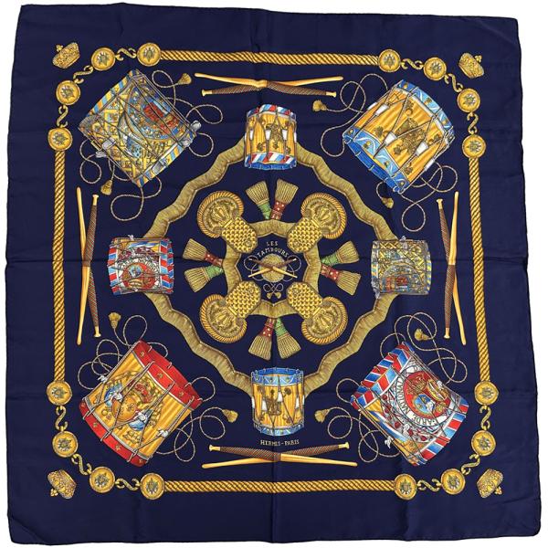 HERMES（エルメス） スカーフ カレ90 LES TAMBOURS タンブールの太鼓