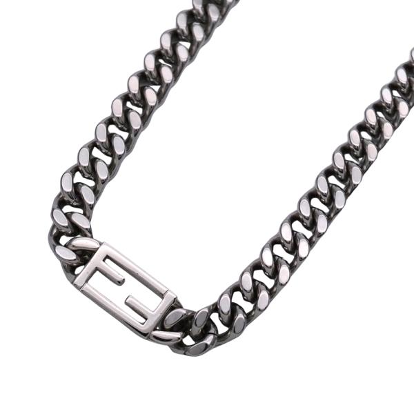 FENDI 喜平チェーン フェンディ FFロゴ ネックレス シルバー 箱付 FENDI（フェンディ） ネックレス レディース メンズ ブランド バゲット