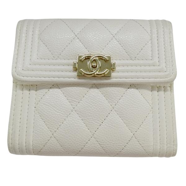 CHANEL（シャネル） 財布 レディース ブランド 三つ折り財布 キャビア