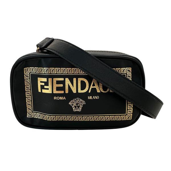 ☆FENDI ブラックレザーショルダーバッグ ［新品未使用］ FENDI（フェンディ） バッグ メンズ ブランド ショルダーバッグ レザー