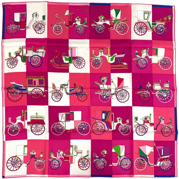 HERMES（エルメス） スカーフ カレ90 Voitures Exquises 精巧な馬車