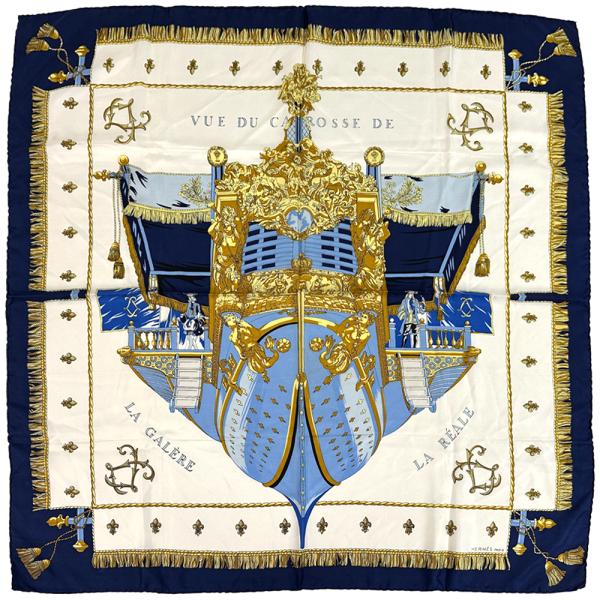HERMES（エルメス） スカーフ VUE DU CARROSSE DE LA GALERE LA REALE