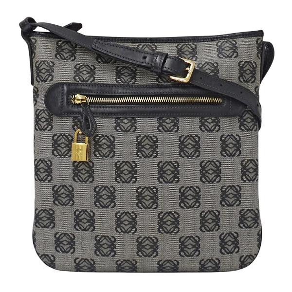 ロエベ LOEWE バッグ レディース ブランド ショルダーバッグ グレー ブラック アナグラム柄 おしゃれ
