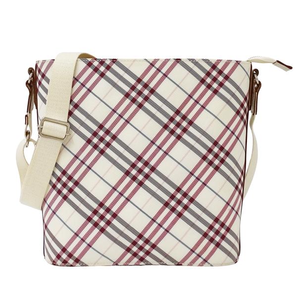 バーバリーブルーレーベル BURBERRY BLUE LABEL バッグ レディース ブランド ショルダーバッグ キャンバス ホワイト レッド チェック柄