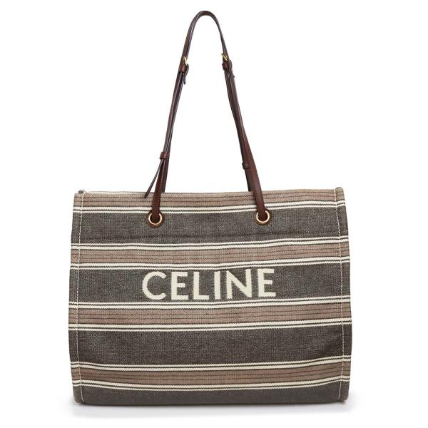 Celine セリーヌ キャンバストートバック 未使用 底が四角いキューブ形-