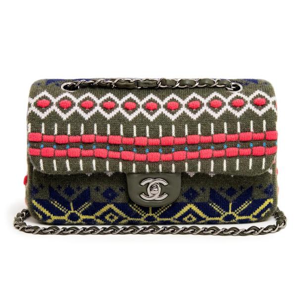 CHANEL (未使用 展示品)シャネル ニット 2way Wチェーン ココ CHANEL (未使用 展示品)シャネル ニット 2way Wチェーン ココ