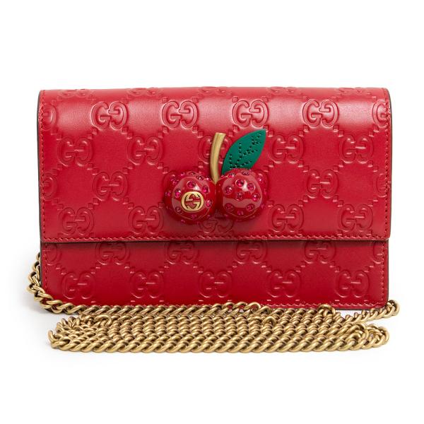 未使用 展示品）グッチ GUCCI チェリー ミニ チェーン ショルダー 