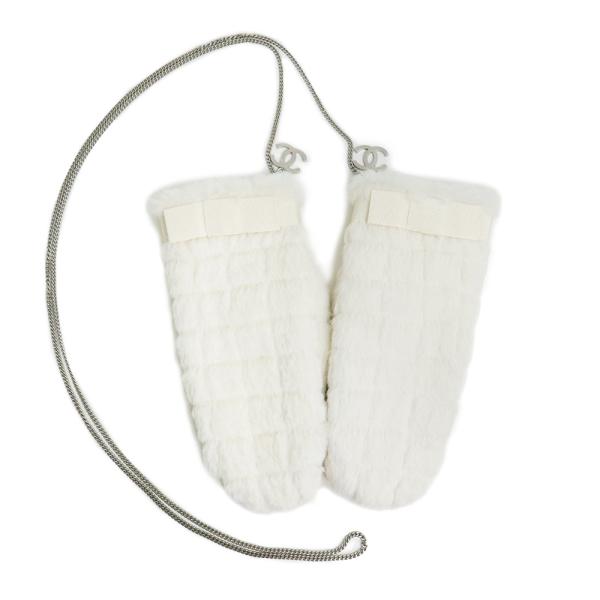 新品同様】CHANEL シャネル ココマーク ファー 手袋