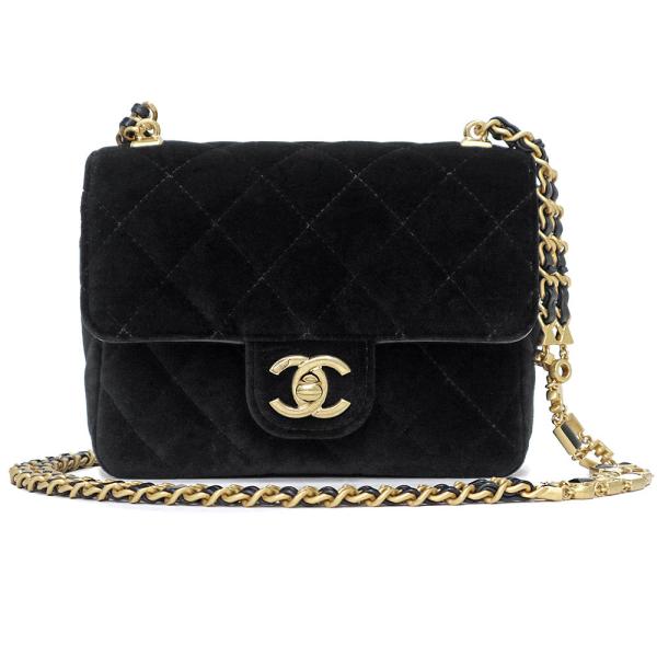 CHANELシャネル マトラッセ ブリリアント ショルダーバッグ ブラックベロア CHANEL（シャネル） （未使用 展示品）シャネル マトラッセ チェーン