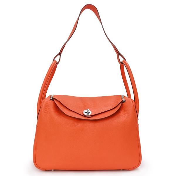 （未使用　展示品）エルメス HERMES リンディ 34 2way ショルダー ハンドバッグ トリヨンクレマンス レザー フー オレンジ シルバー金具 □R刻印 HERMES （未使用 展示品）エルメス リンディ 34 2way ショルダー