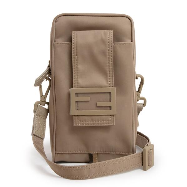 フェンディ バゲット フォンポーチ ショルダーバッグ 斜め掛け ナイロン CORDA ブラウン 7AS056 FENDI（新品・未使用品） FENDI（フェンディ） （新品・未使用品）フェンディ バゲット フォン