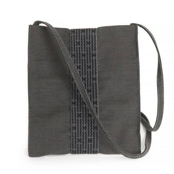 【5ab1453】エルメス ショルダーバッグ エールラインポシェット キャンバス グレー【中古】レディース HERMES - エルメス エールライン ポシェット キャンバス グレー