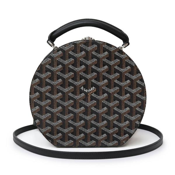 （未使用　展示品）ゴヤール GOYARD ハットボックス  アルトトランクバッグ 2WAY ショルダー ハンドバッグ 斜め掛け ゴヤールディンキャンバス クラムシーカウハイド レザー  ブラック 黒 シルバー金具 ALTOBCPMLTY GOYARD（ゴヤール） （未使用 展示品）ゴヤール ハットボックス アルト