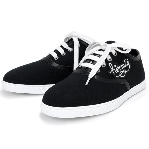 エルメス HERMES スニーカー イノサン ワッペン　キャンパス　黒 HERMES（エルメス） （未使用 展示品）エルメス イノサン スニーカー