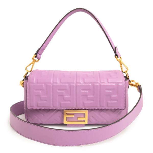 ［希少］FENDI ショルダーバッグ　パープル紫　ロゴバッグ FENDI（フェンディ） （新品・未使用品）フェンディ バゲット