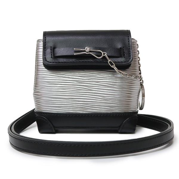 （未使用　展示品）ルイ ヴィトン LOUIS VUITTON マイクロ スティーマー サック ショルダーバッグ 斜め掛け エピレザー シルバー ブラック シルバー金具 R96546 箱付 LOUIS VUITTON（ルイ・ヴィトン） （未使用 展示品）ルイ ヴィトン