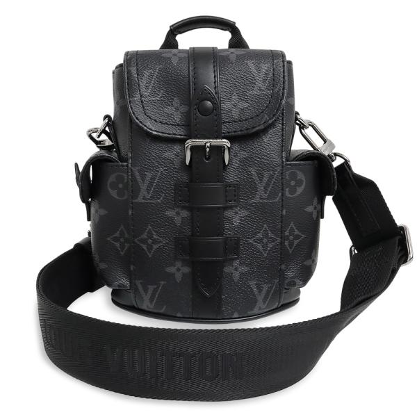 （未使用　展示品）ルイ ヴィトン LOUIS VUITTON ナノ クリストファー 2Way ショルダー ボディバッグ 斜め掛け モノグラムエクリプス ブラック 黒 シルバー金具 M82769 LOUIS VUITTON（ルイ・ヴィトン） （未使用 展示品）ルイ ヴィトン