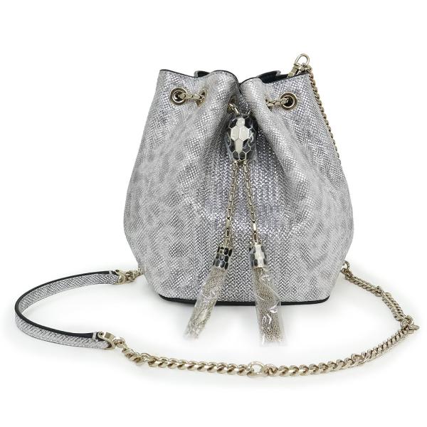 ブルガリ ショルダーバッグ セルペンティ パテントレザー シルバー BVLGARI（ブルガリ） （新品・未使用品）ブルガリ セルペンティ