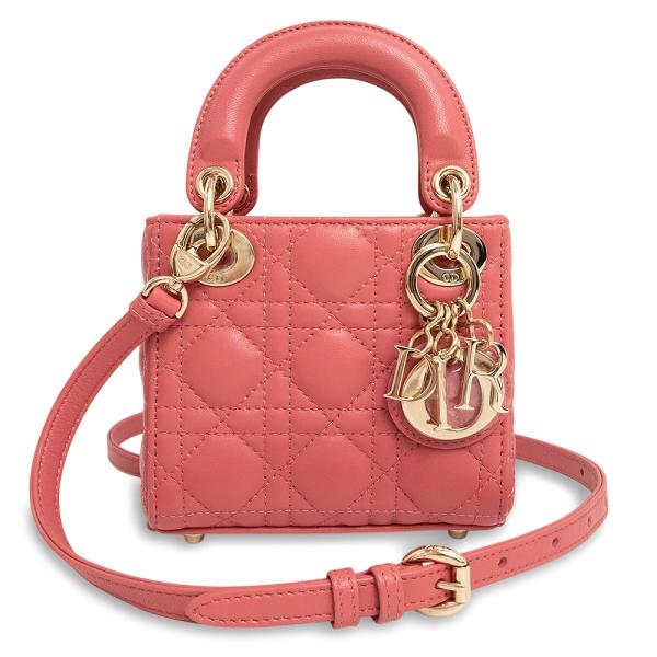 【中古】 Christian Dior クリスチャン・ディオール S0856ONGE_M900 マイクロ レディディオール 2WAYハンドバッグ ミニ カナージュ レザ ショルダーバッグ ブラック 25021119 SA Christian Dior - 【中古】 Christian Dior クリスチャン・ディオール