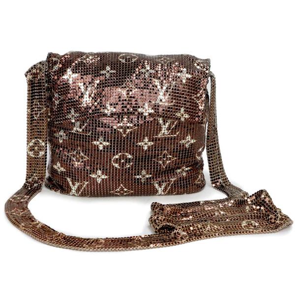 （美品）ルイ ヴィトン LOUIS VUITTON フランシス モノグラム メッシュ ショルダーバッグ 斜め掛け スパンコール ブロンズ M92288 LOUIS VUITTON（ルイ・ヴィトン） （美品）ルイ ヴィトン フランシス
