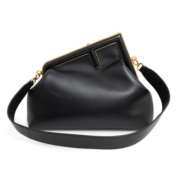 （未使用　展示品）フェンディ FENDI ファースト ミディアム 2Way クラッチ ショルダーバッグ ナッパレザー NERO ネロ ブラック ゴールド金具 8BP127 FENDI（フェンディ） （未使用 展示品）フェンディ ファースト