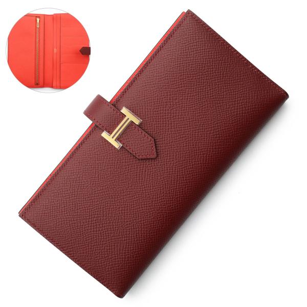 【値下げ可/美品/人気】HERMES エルメス ベアン 長財布 ルージュ系 赤 エルメス ベアン 長財布 【値下げ】 値下げ可/美品/人気】HERMES