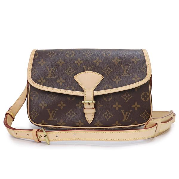 （美品）ルイ ヴィトン LOUIS VUITTON ソローニュ ショルダーバッグ 斜め掛け モノグラム ヌメ革 レザー ブラウン ゴールド金具 M42250 LOUIS VUITTON（ルイ・ヴィトン） （美品）ルイ ヴィトン ソローニュ