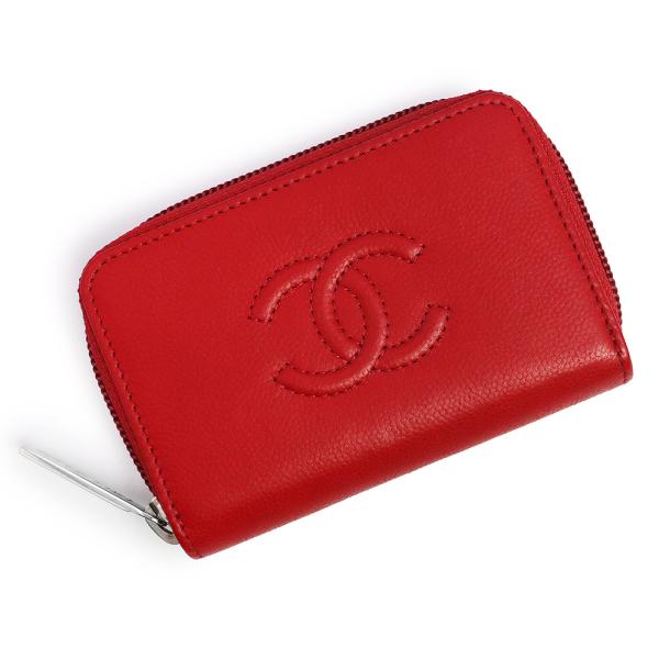 CHANEL （未使用 展示品）シャネル ココステッチ ジップ カード コイン