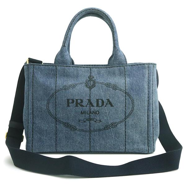 （未使用　展示品）プラダ PRADA カナパ 2way ショルダー ハンドバッグ 斜め掛け デニム BLEU ブルー ゴールド金具 1BG439 PRADA（プラダ） （未使用 展示品）プラダ カナパ 2way ショルダー