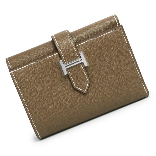 ⭐️新品同様⭐️　エルメス ベアン デュプリ ヴォーエプソン　三つ折り財布 エルメス ベアン デュプリ 三つ折り財布 ローズディリアン ヴォー