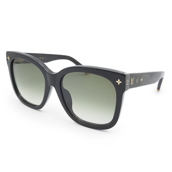 （中古）ルイ ヴィトン LOUIS VUITTON マイ モノグラム キャットアイ サングラス メガネ 眼鏡 アイウェア アセテート ブラック ゴールド金具 Z1729E 箱付 LOUIS VUITTON（ルイ・ヴィトン） （中古）ルイ ヴィトン マイ