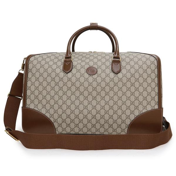 【美品】グッチ ボストンバッグ ベージュ スプリーム ブラウン GUCCI（グッチ） （未使用 展示品）グッチ インターロッキングG 2WAY