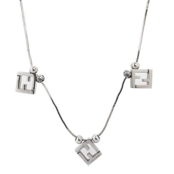 FENDI（フェンディ） （中古）FENDI FF ロゴ シルバー ネックレス