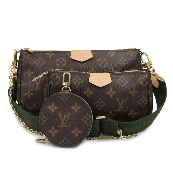 ルイヴィトン LOUIS VUITTON ショルダーバッグ ミュルティ ポシェット アクセソワール モノグラムアンプラント ノワール ゴールド金具 M80399 RFID 【保存袋】【中古】 ポシェット・アクセソワール ルイヴィトン ショルダーバッグ M44813