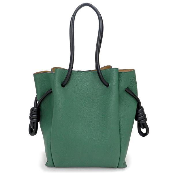 LOEWEオリーブグリーンとブラックのトートバッグ LOEWE（ロエベ） （美品）LOEWE 321 12 T31 フラメンコ ノット